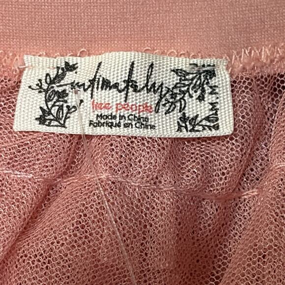 Free People Intimately Return Of The Ruffle Maxi Sheer Skirt Size M Rose Tiered - Picture 9 of 14